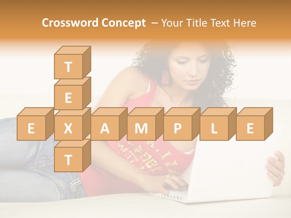 Lounge Woman House PowerPoint Template