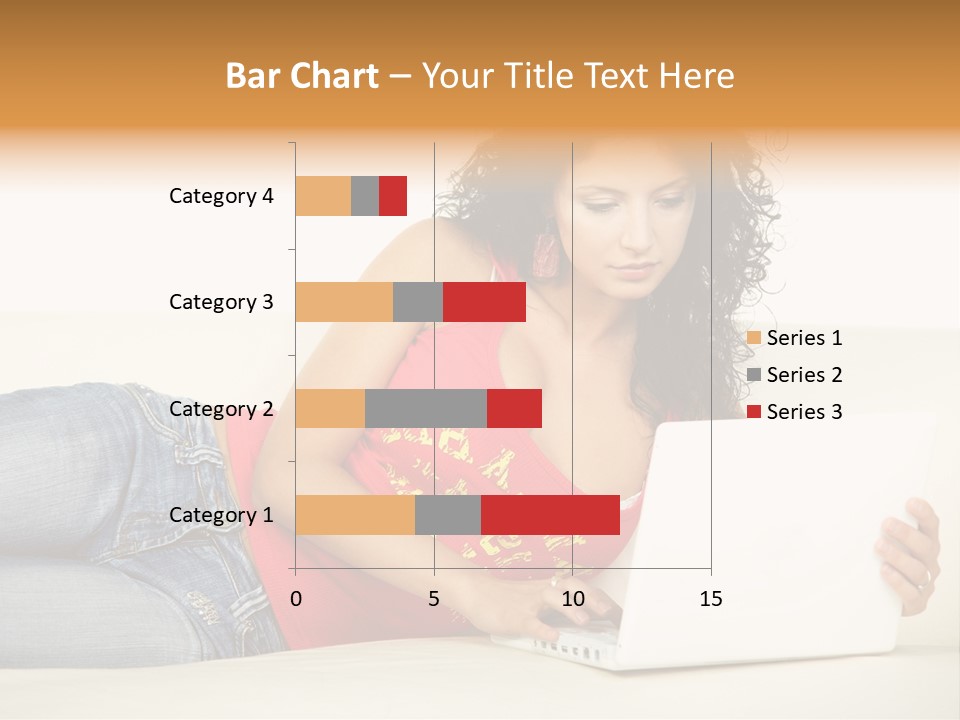 Lounge Woman House PowerPoint Template