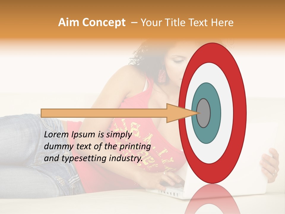 Lounge Woman House PowerPoint Template