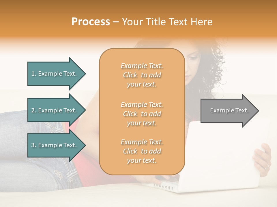 Lounge Woman House PowerPoint Template