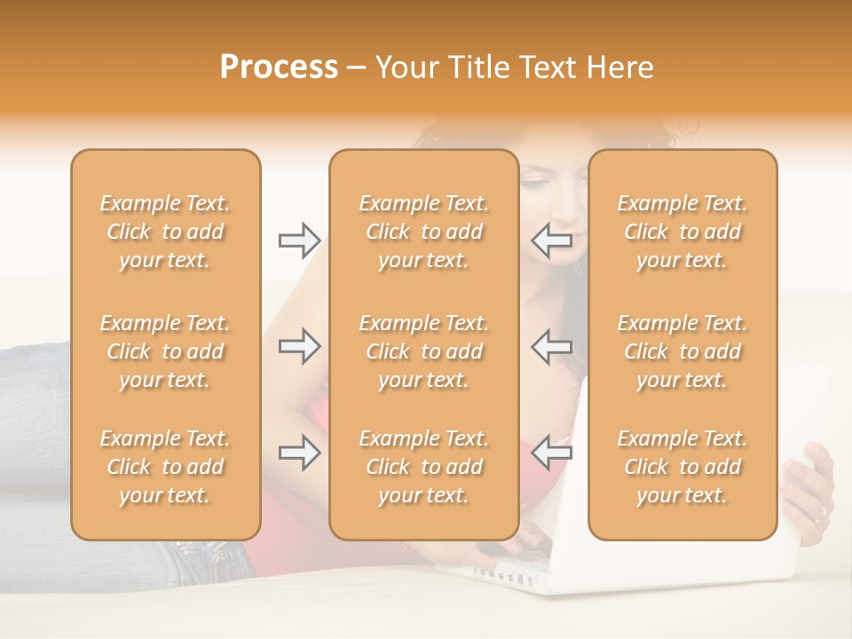 Lounge Woman House PowerPoint Template