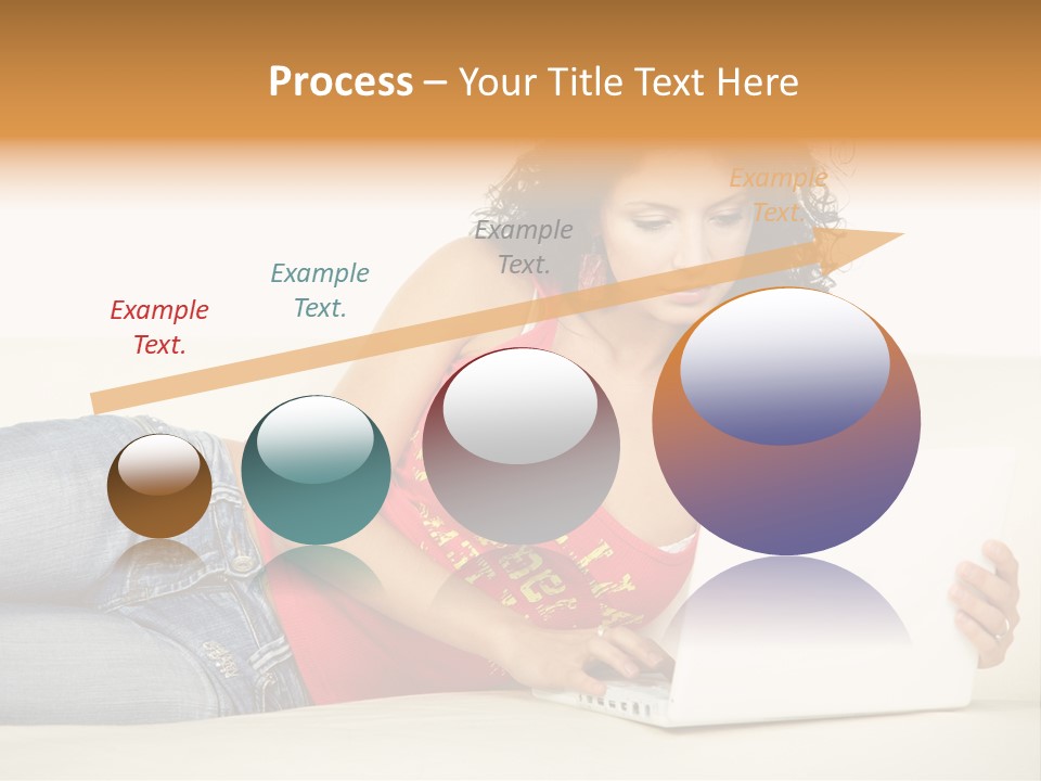 Lounge Woman House PowerPoint Template