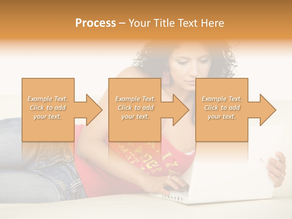 Lounge Woman House PowerPoint Template