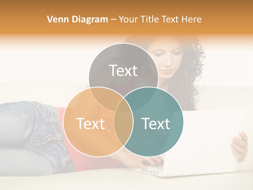 Lounge Woman House PowerPoint Template