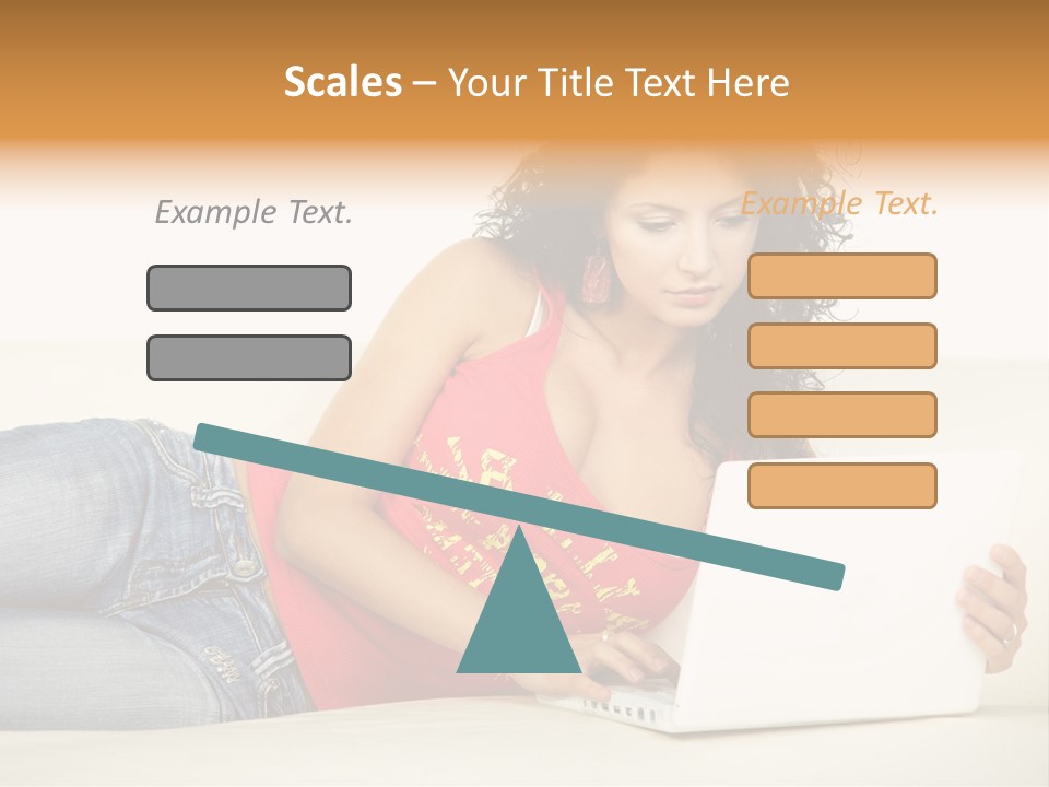 Lounge Woman House PowerPoint Template