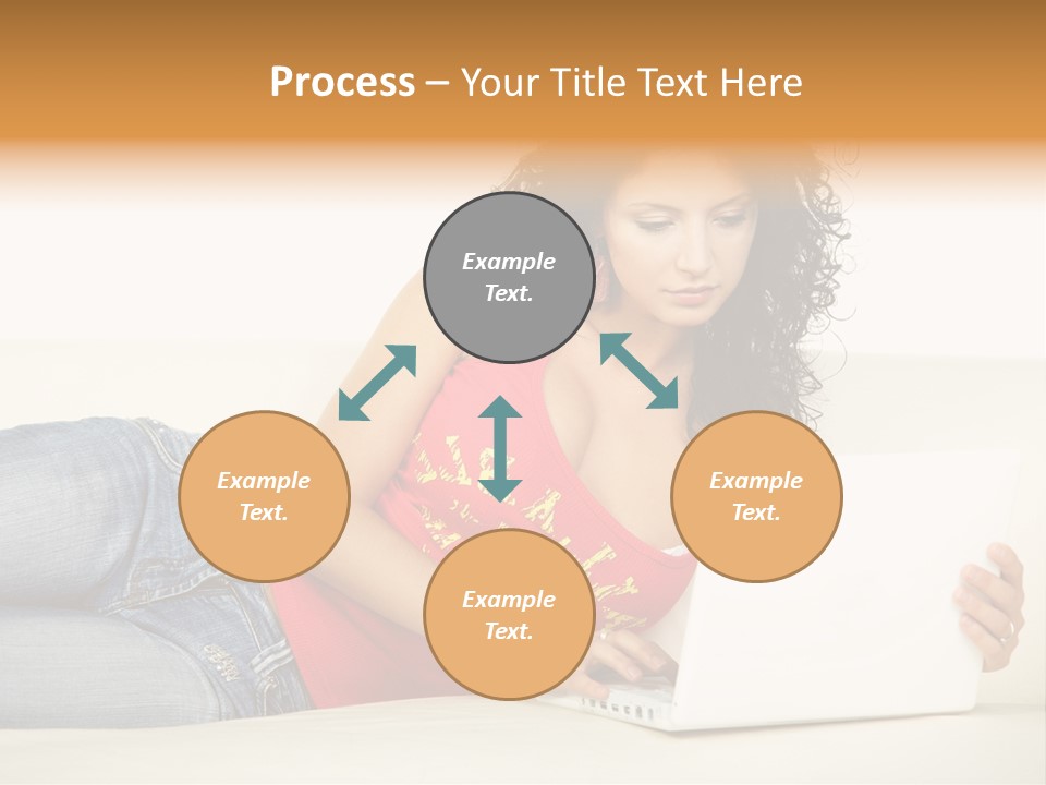 Lounge Woman House PowerPoint Template