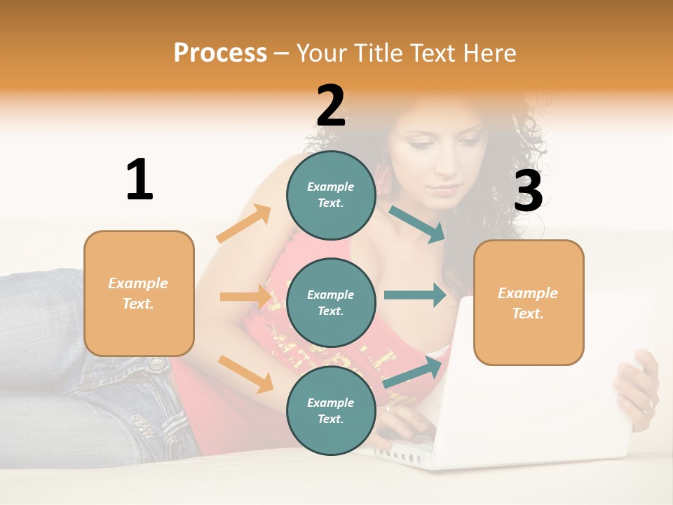 Lounge Woman House PowerPoint Template