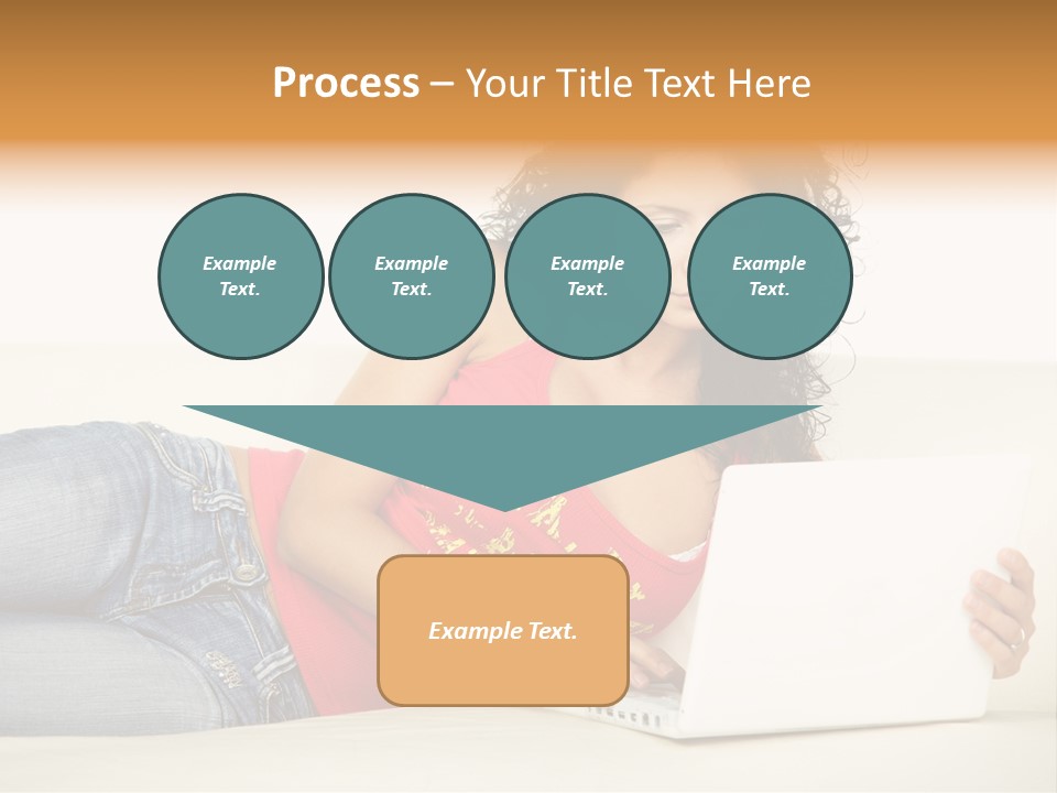 Lounge Woman House PowerPoint Template