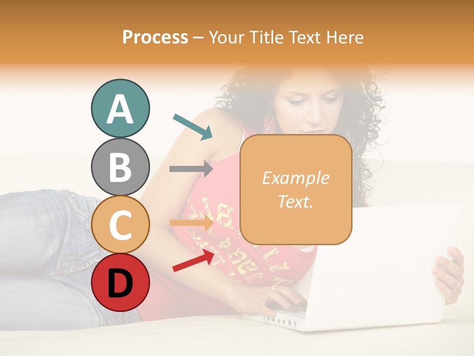 Lounge Woman House PowerPoint Template