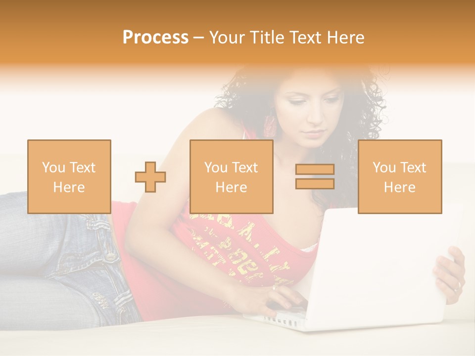 Lounge Woman House PowerPoint Template