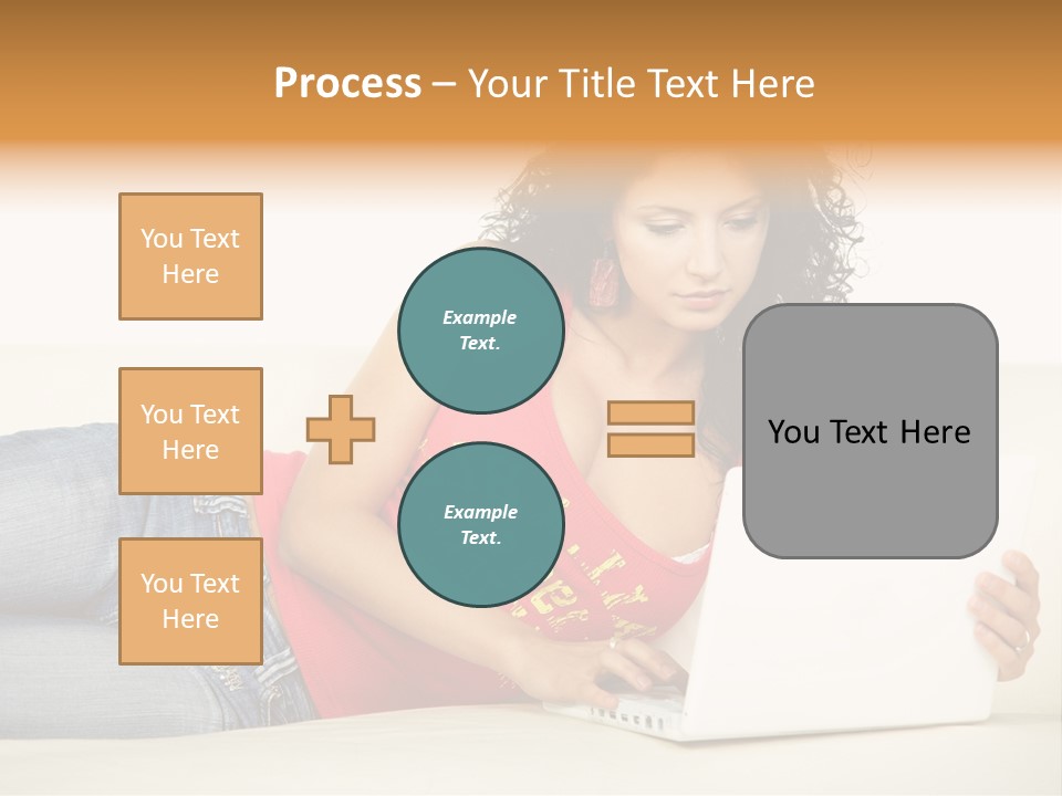 Lounge Woman House PowerPoint Template