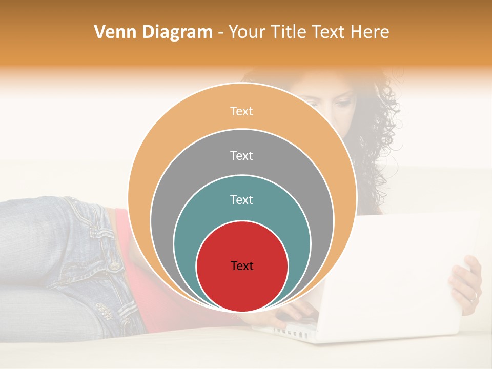 Lounge Woman House PowerPoint Template