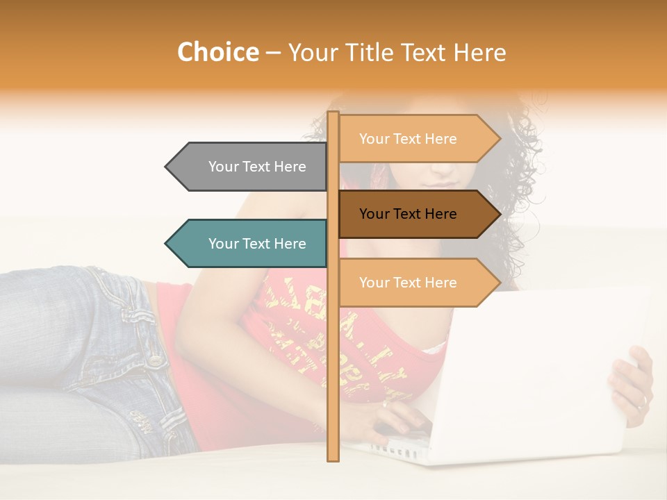 Lounge Woman House PowerPoint Template