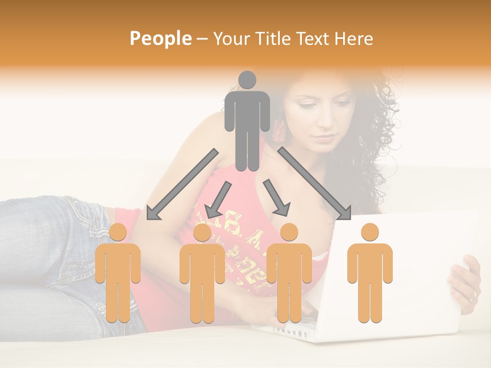 Lounge Woman House PowerPoint Template