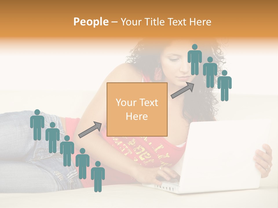 Lounge Woman House PowerPoint Template