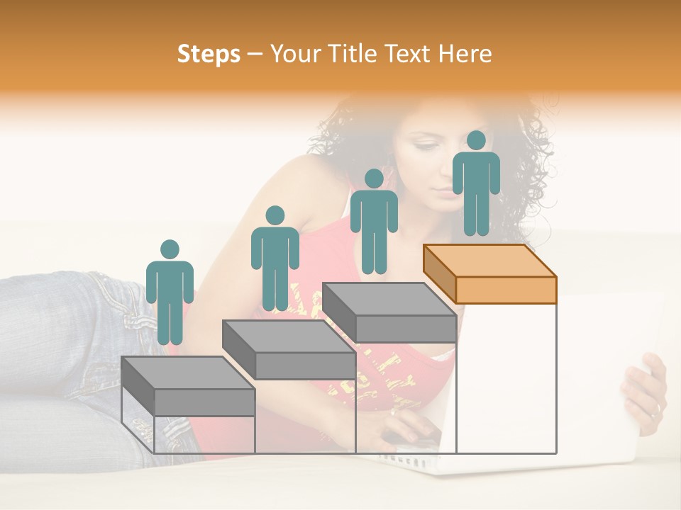 Lounge Woman House PowerPoint Template