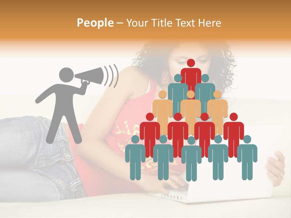 Lounge Woman House PowerPoint Template