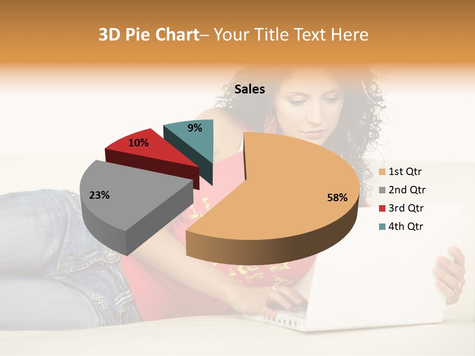 Lounge Woman House PowerPoint Template