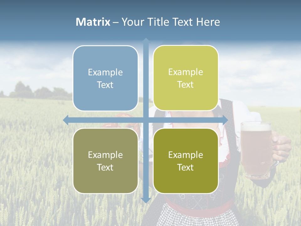 Pretzel Beer Glass Female PowerPoint Template