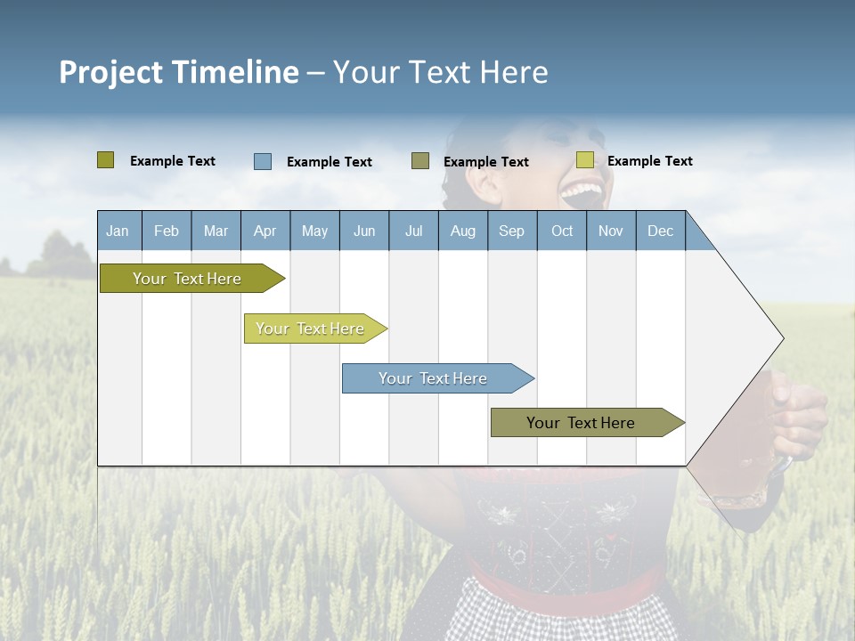 Pretzel Beer Glass Female PowerPoint Template
