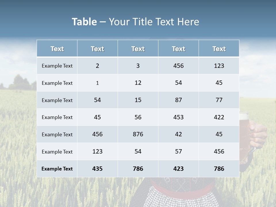 Pretzel Beer Glass Female PowerPoint Template