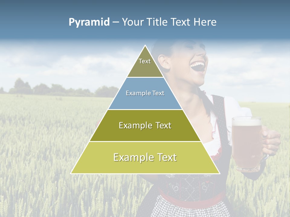 Pretzel Beer Glass Female PowerPoint Template