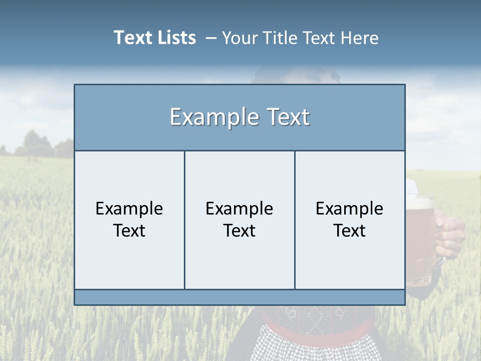 Pretzel Beer Glass Female PowerPoint Template