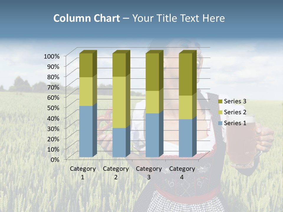 Pretzel Beer Glass Female PowerPoint Template