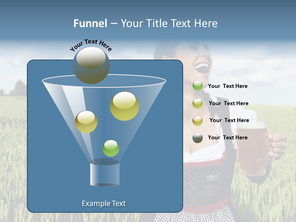 Pretzel Beer Glass Female PowerPoint Template