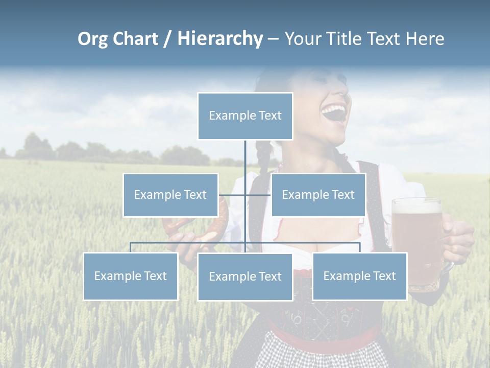 Pretzel Beer Glass Female PowerPoint Template