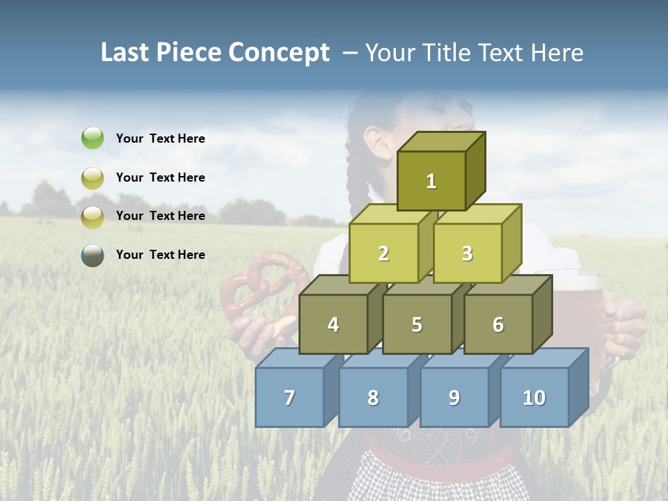 Pretzel Beer Glass Female PowerPoint Template