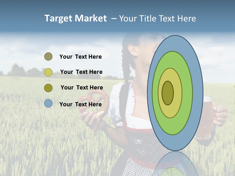 Pretzel Beer Glass Female PowerPoint Template