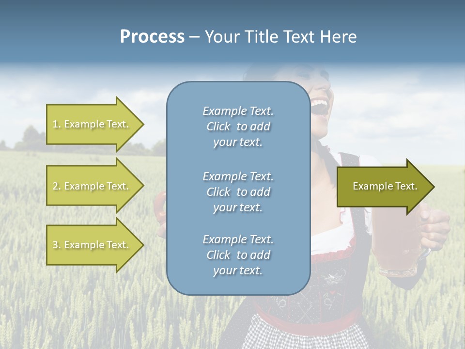Pretzel Beer Glass Female PowerPoint Template