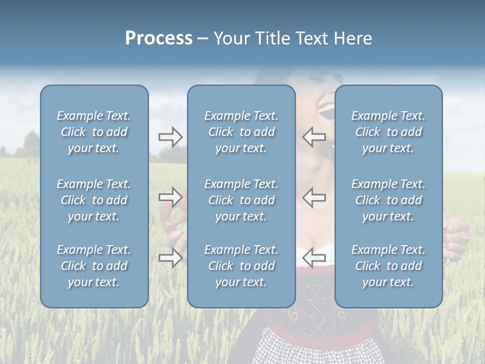 Pretzel Beer Glass Female PowerPoint Template