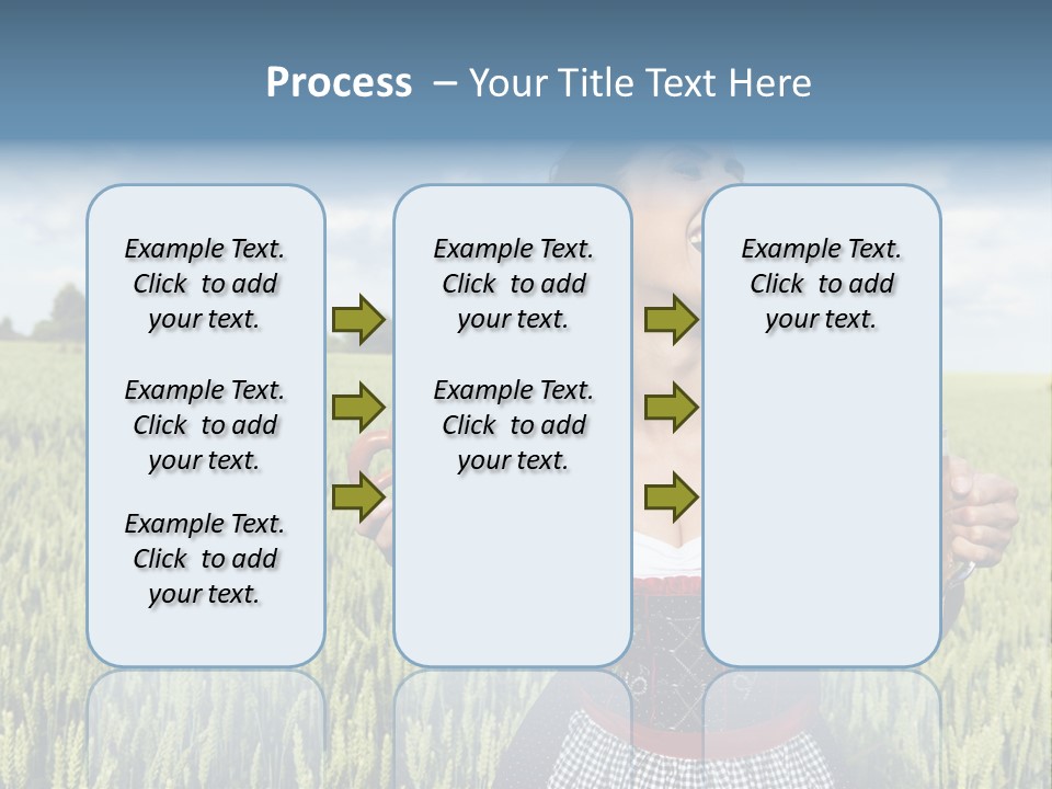 Pretzel Beer Glass Female PowerPoint Template