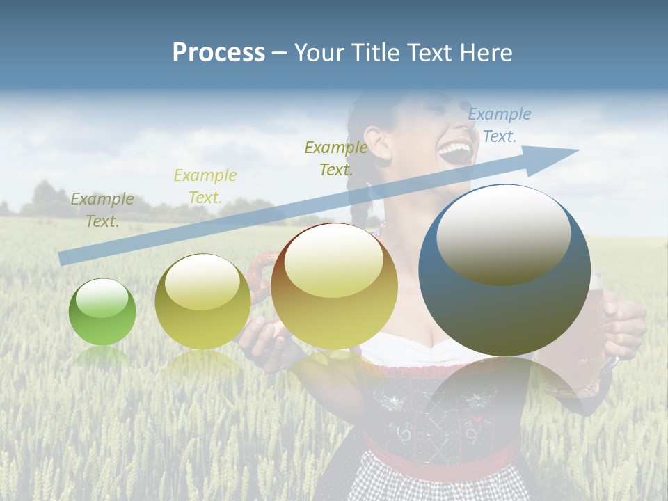 Pretzel Beer Glass Female PowerPoint Template