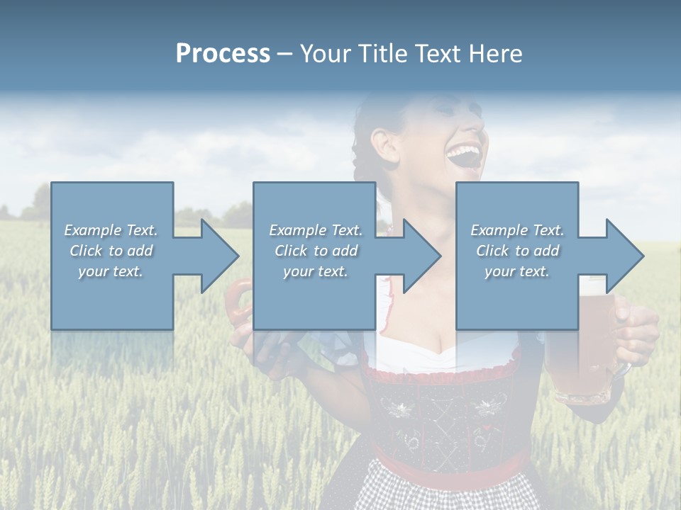 Pretzel Beer Glass Female PowerPoint Template