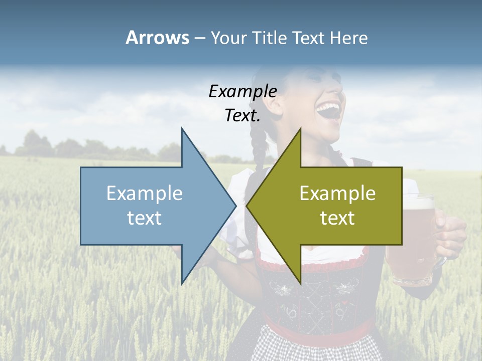 Pretzel Beer Glass Female PowerPoint Template