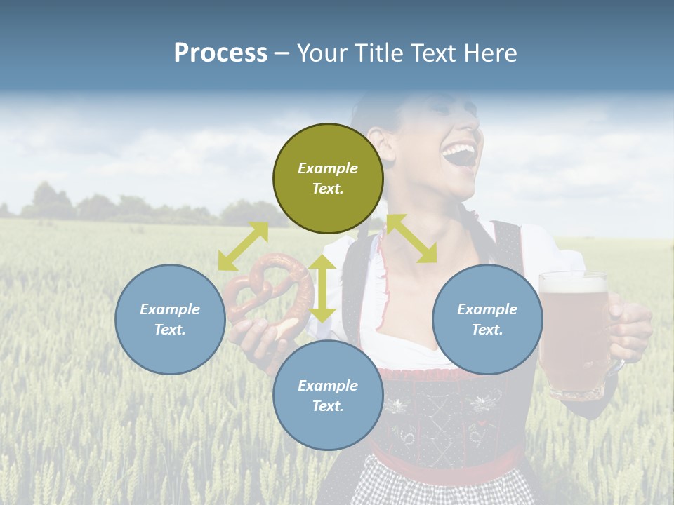 Pretzel Beer Glass Female PowerPoint Template