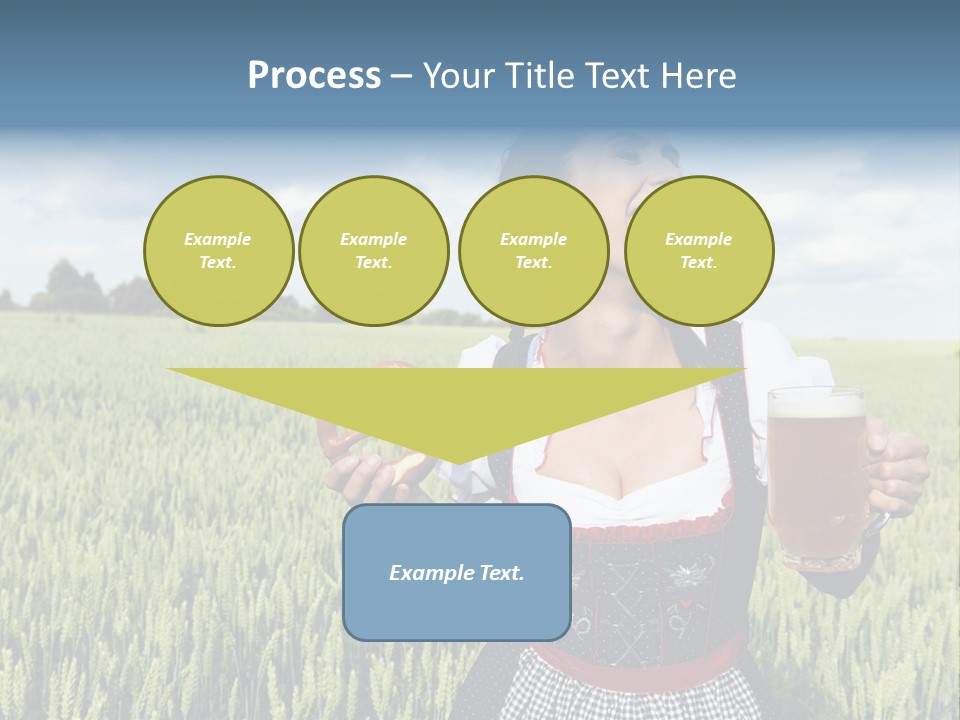 Pretzel Beer Glass Female PowerPoint Template