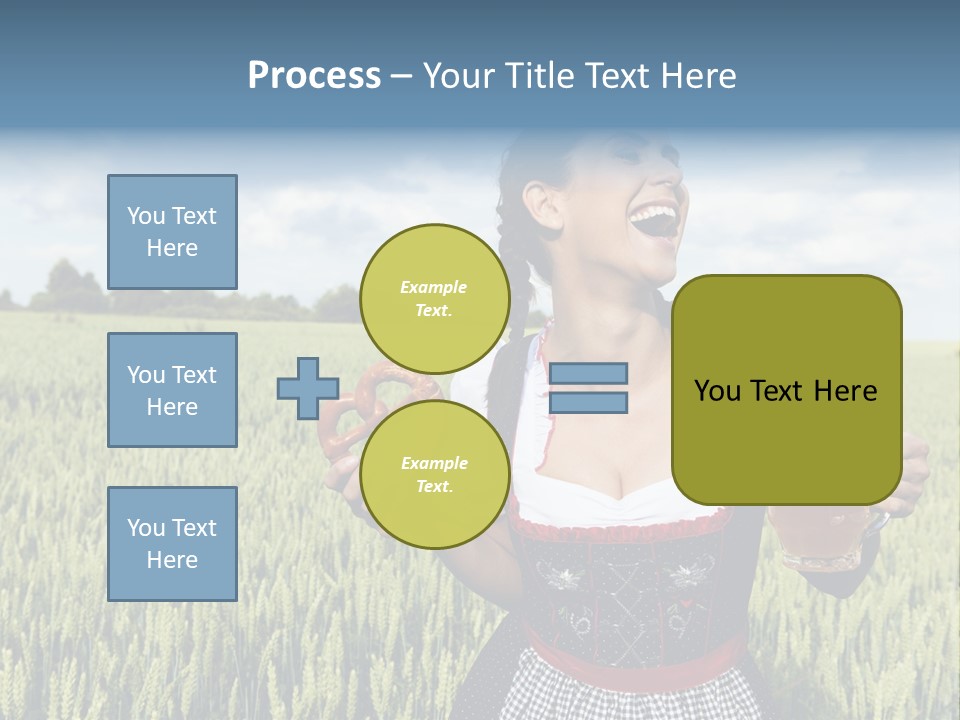 Pretzel Beer Glass Female PowerPoint Template