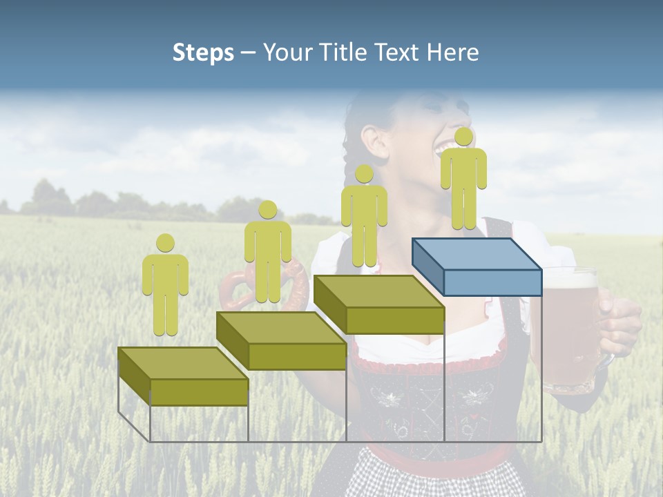 Pretzel Beer Glass Female PowerPoint Template