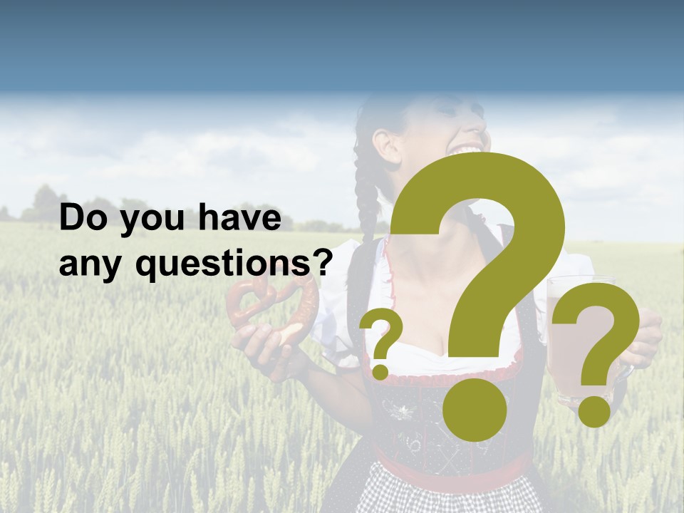 Pretzel Beer Glass Female PowerPoint Template