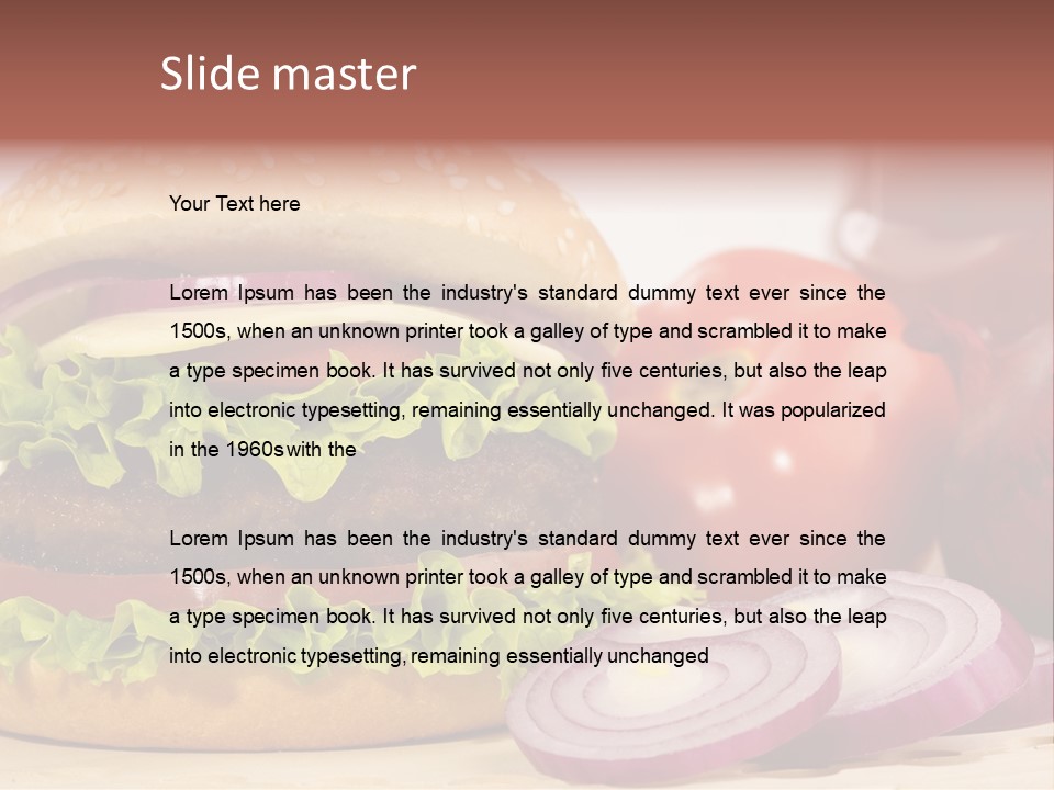 Hamburger Lettuce Broil PowerPoint Template