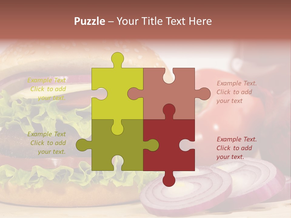 Hamburger Lettuce Broil PowerPoint Template