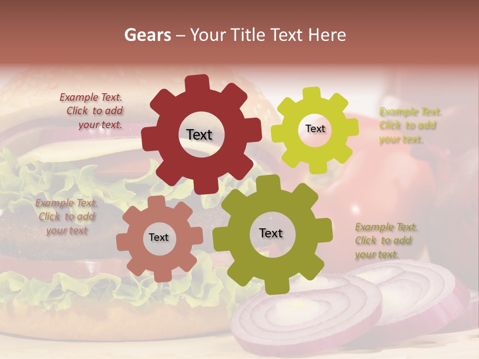 Hamburger Lettuce Broil PowerPoint Template