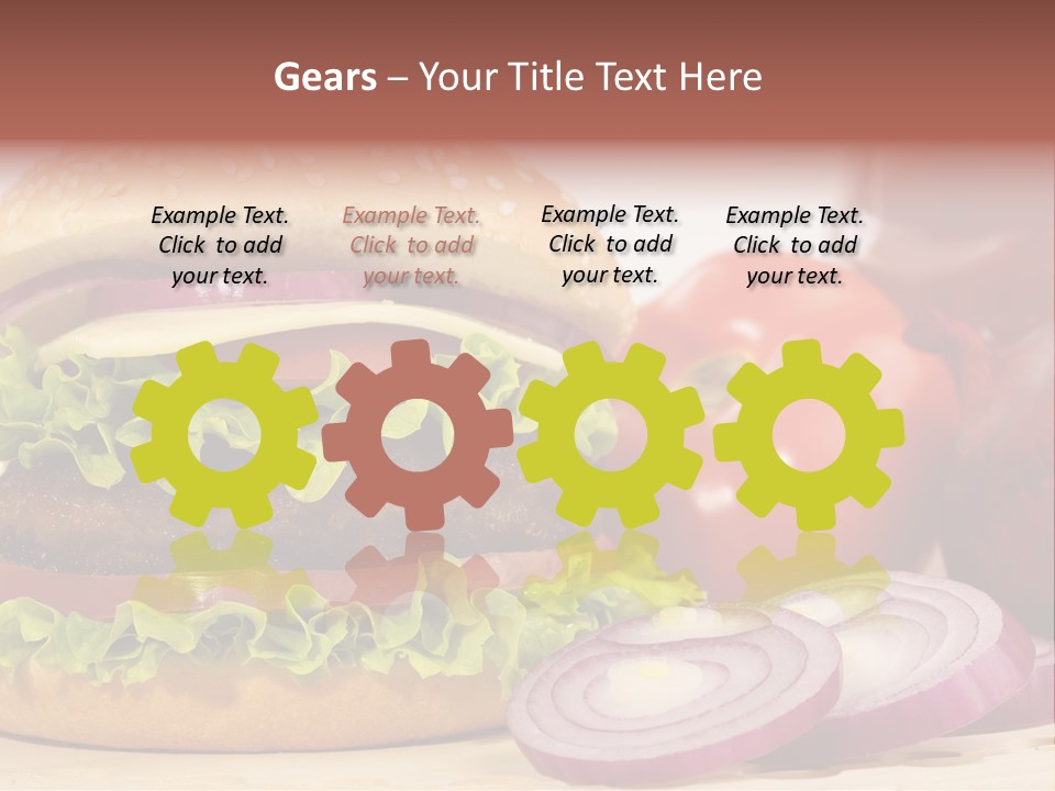 Hamburger Lettuce Broil PowerPoint Template