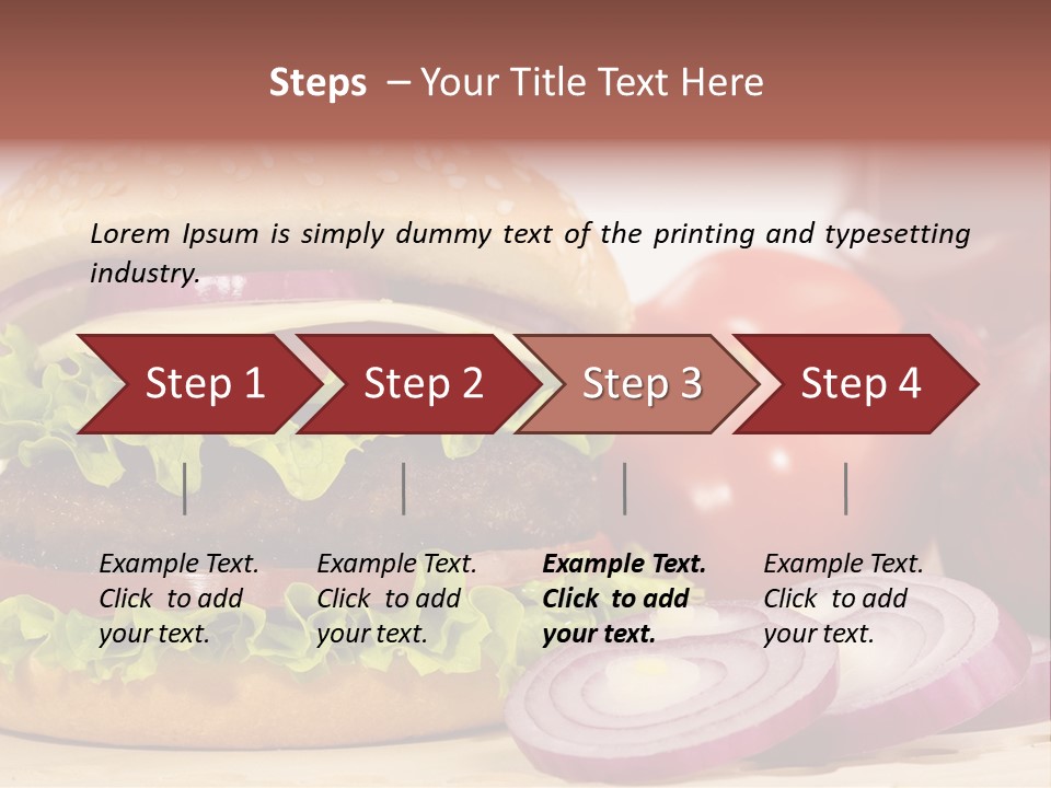 Hamburger Lettuce Broil PowerPoint Template