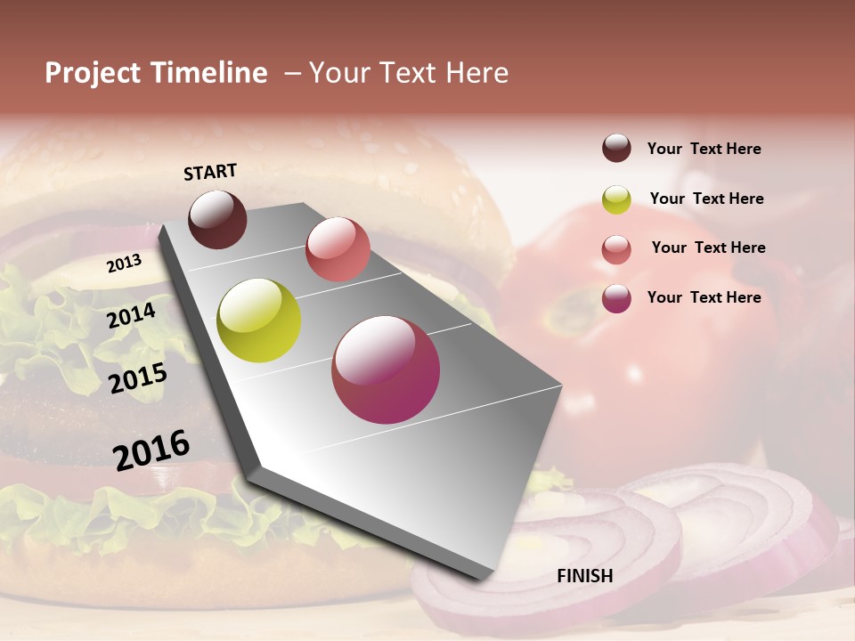 Hamburger Lettuce Broil PowerPoint Template