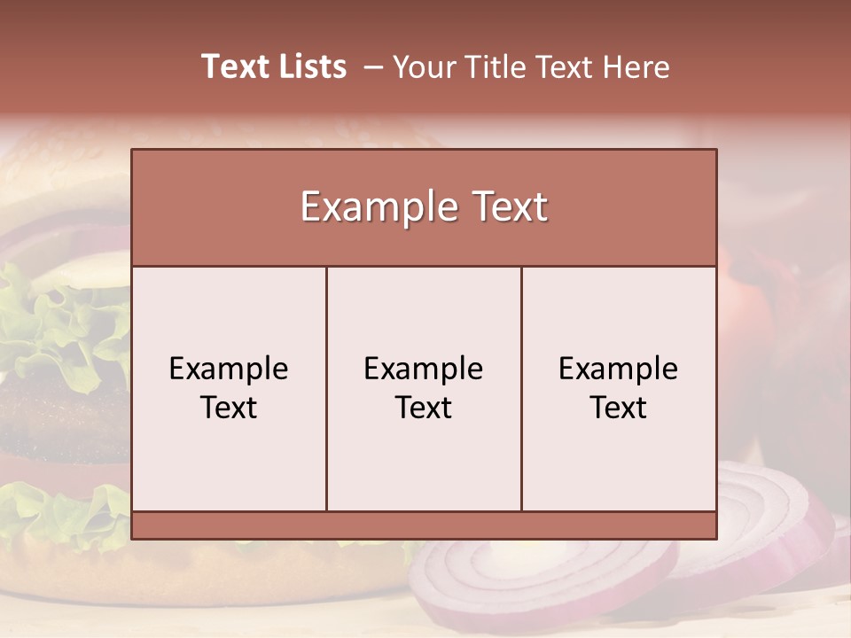 Hamburger Lettuce Broil PowerPoint Template